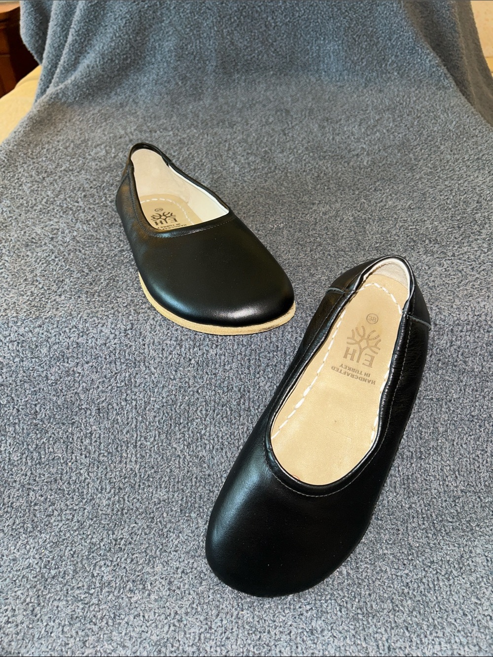 Black Ballet Flats for Women by Earth Harmony Brand - Slip-On Comfort